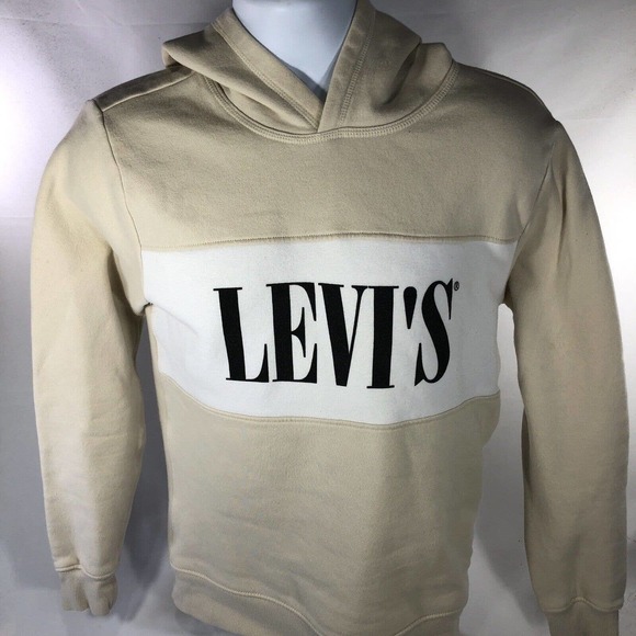 Levi's Other - LEVIS HOODIE MENS SMALL BEIGE/TAN/WHITE HOODED SWEATSHIRT PULLOVER